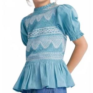 NEW THE NEW SOCIETY tinos blouse in milky blue